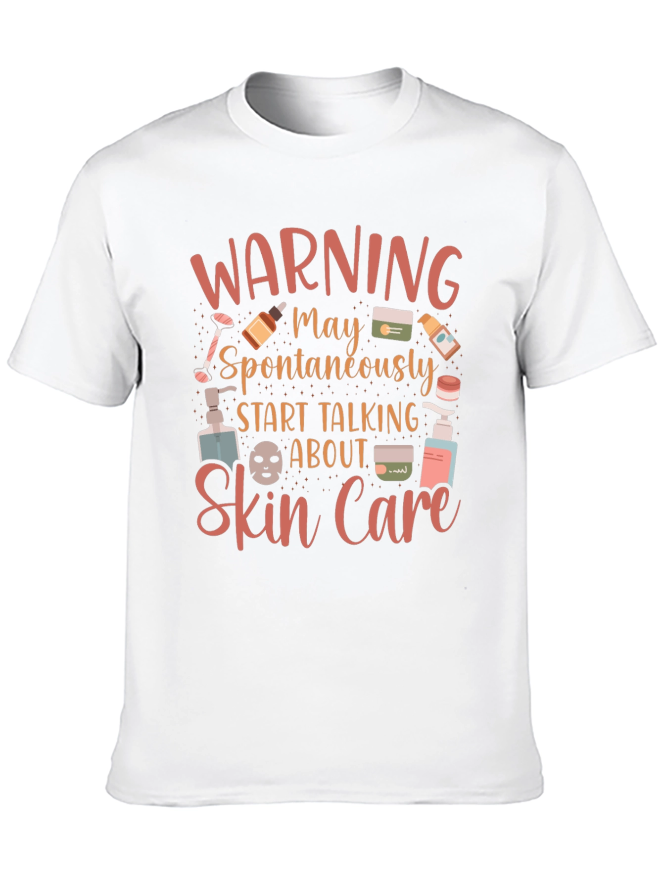 Black Warning Skin Care T-Shirt view 10