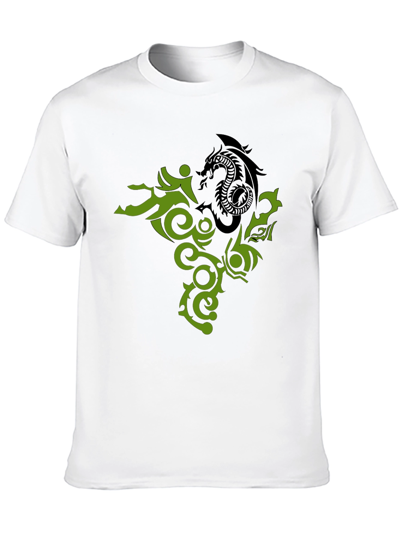 Black Dragon Tattoo Graphic Black T-Shirt view 10
