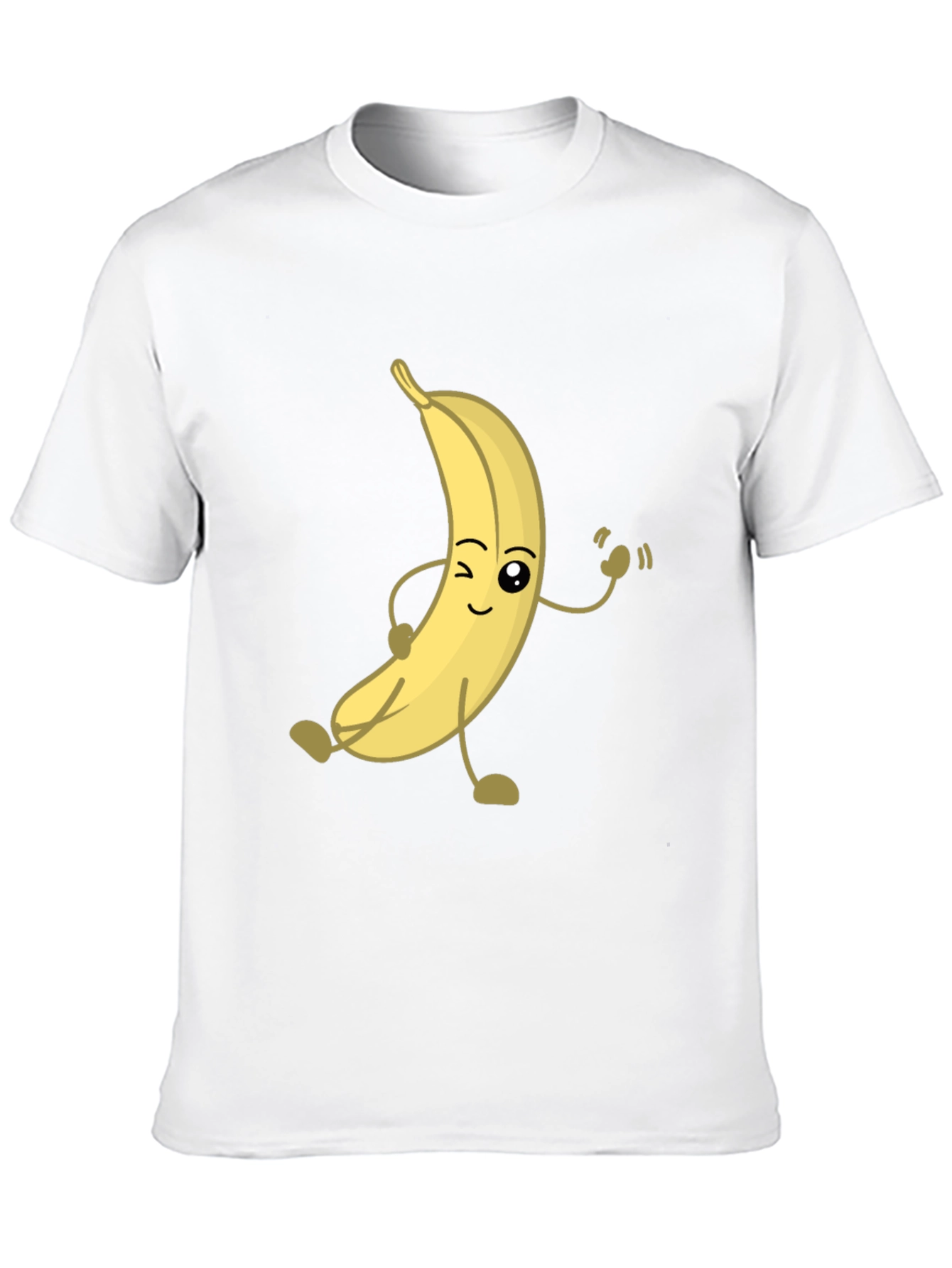 Black Funny Banana Cartoon Graphic T-Shirt view 10