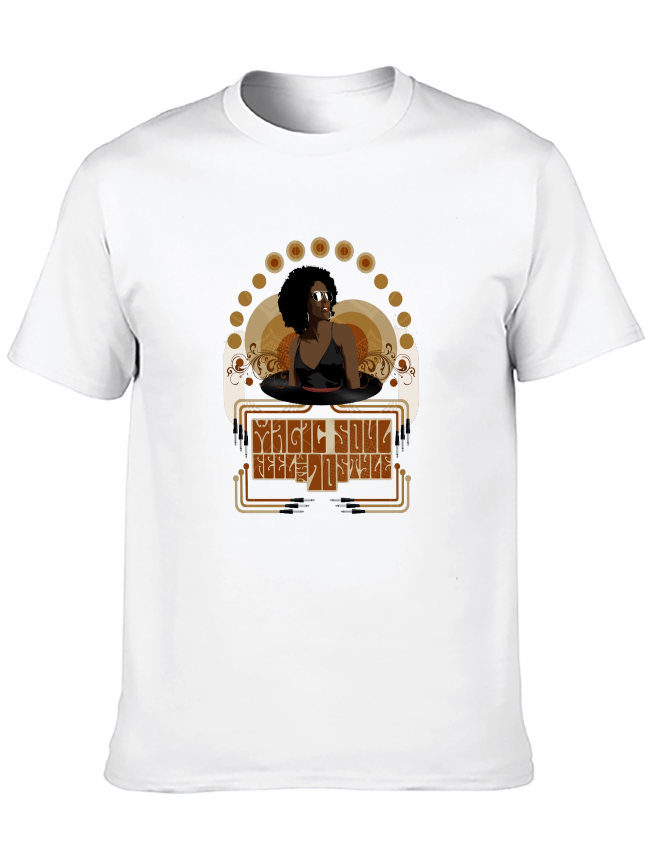 Black Retro Magic Soul Style Graphic T-Shirt view 10