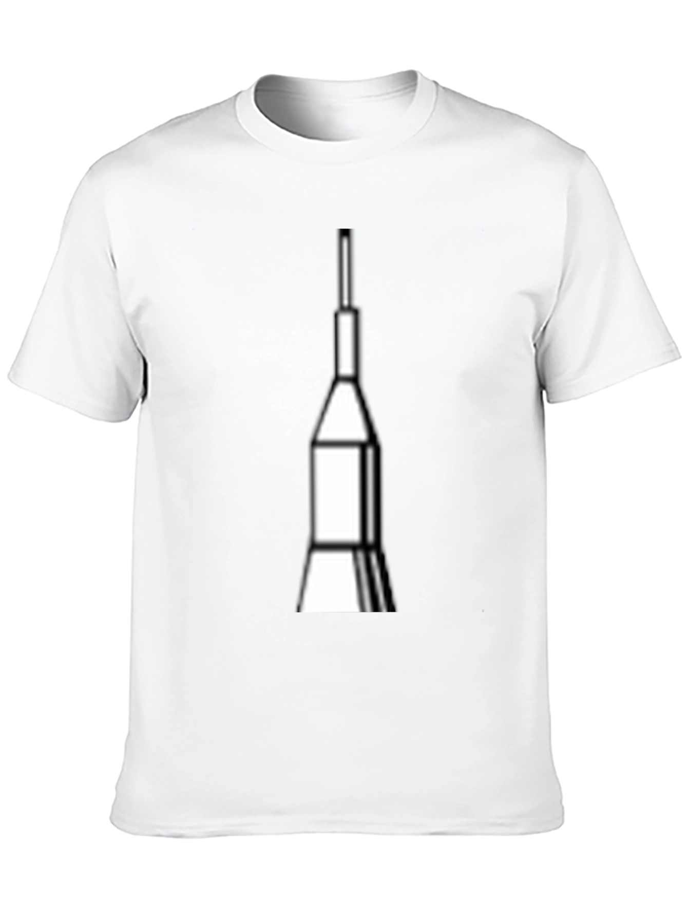 Black Rocket Graphic Tee - Space Launch Design T-Shirt view 10