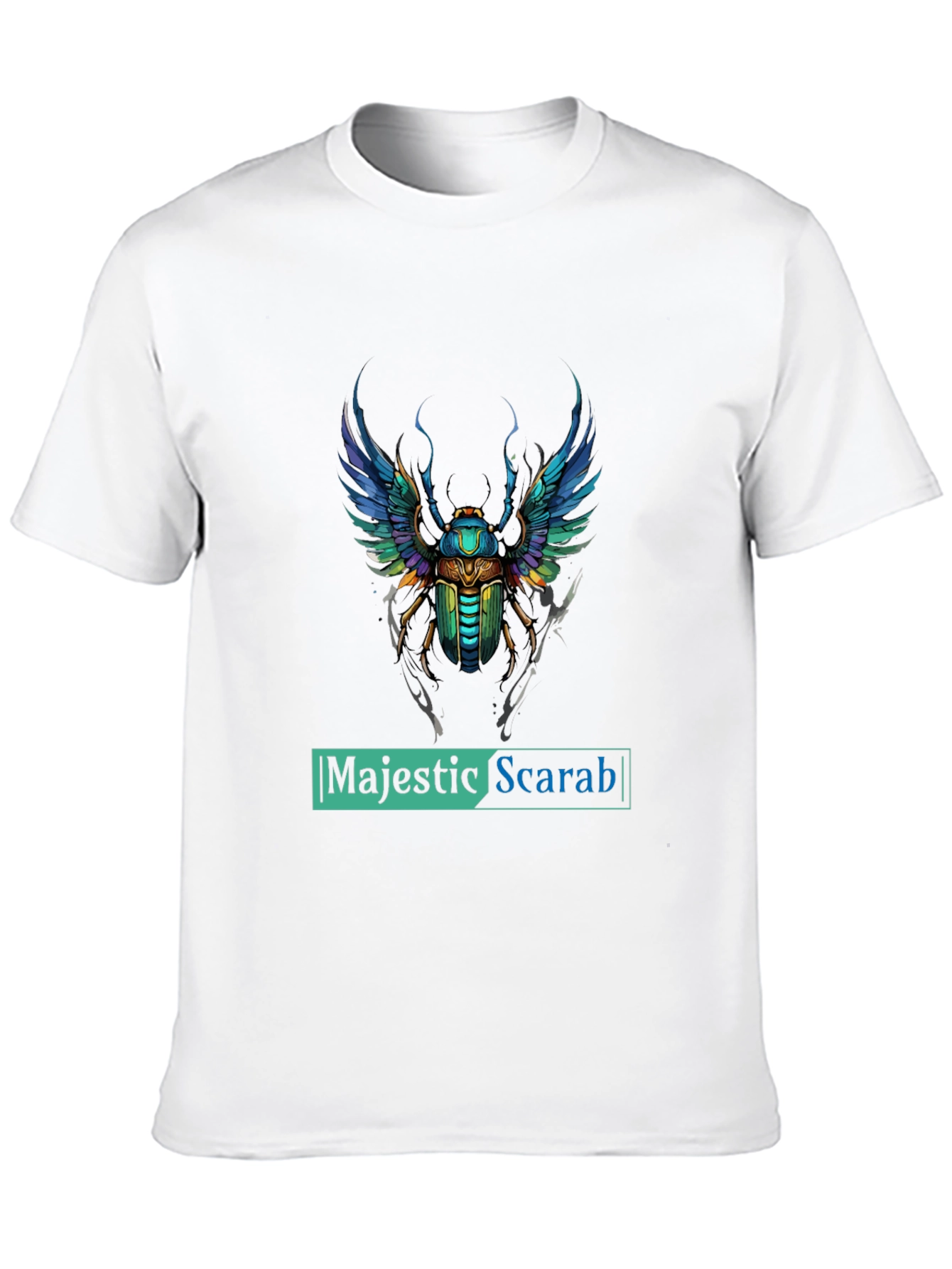 Black Majestic Scarab Graphic Tee - Premium Comfort Fit view 10