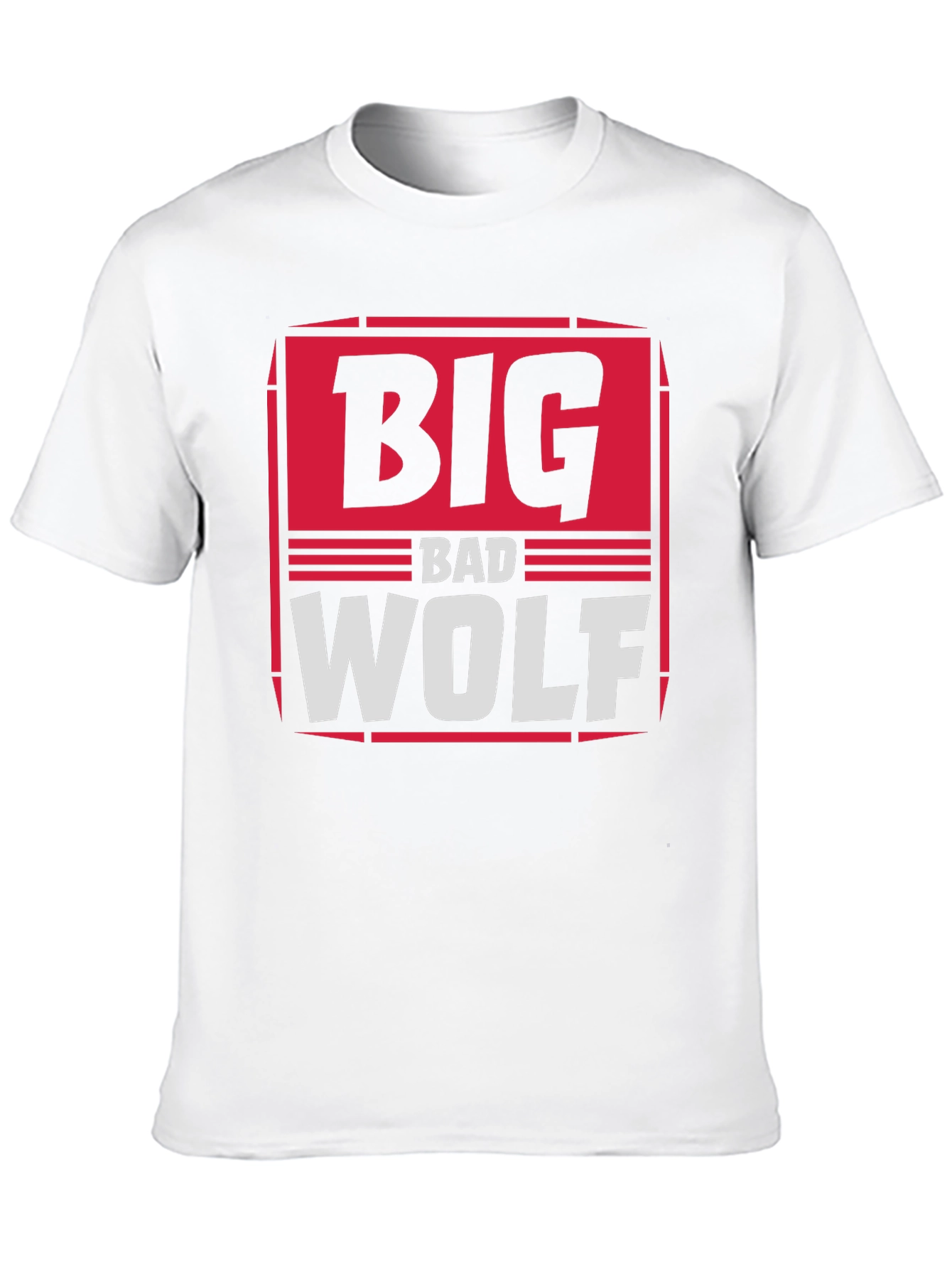 Black Big Bad Wolf Graphic Print T-Shirt view 10