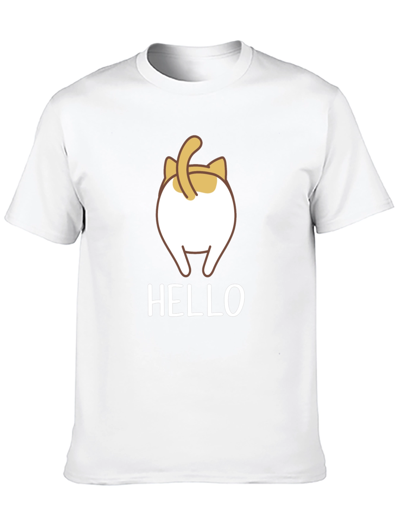 Black Funny Cat Butt T-Shirt - Hello! view 10