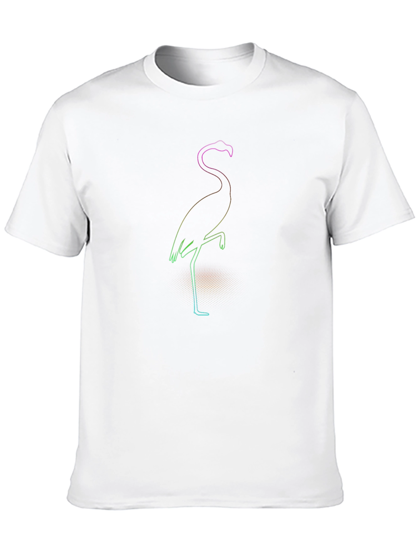 Black Rainbow Flamingo Graphic Tee - Stylish Black T-Shirt view 10