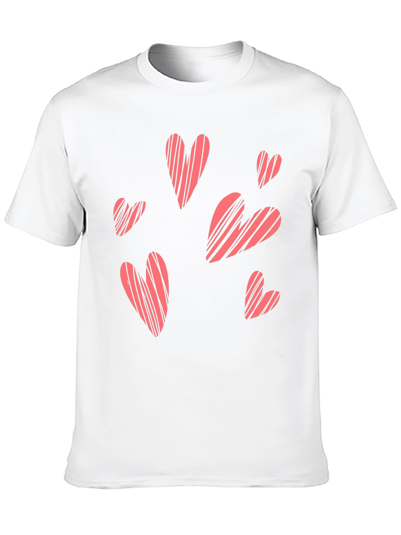 Black Heart Patterned Crew Neck T-Shirt view 10