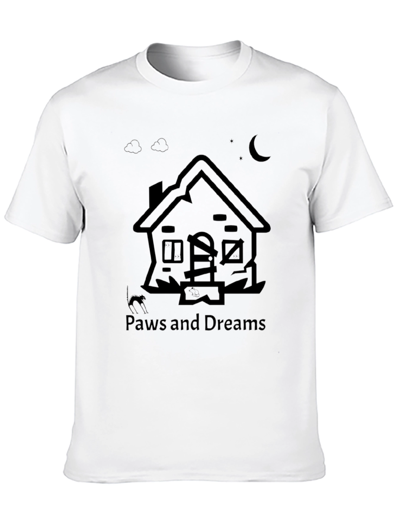 Black Paws and Dreams Black Graphic Tee view 10