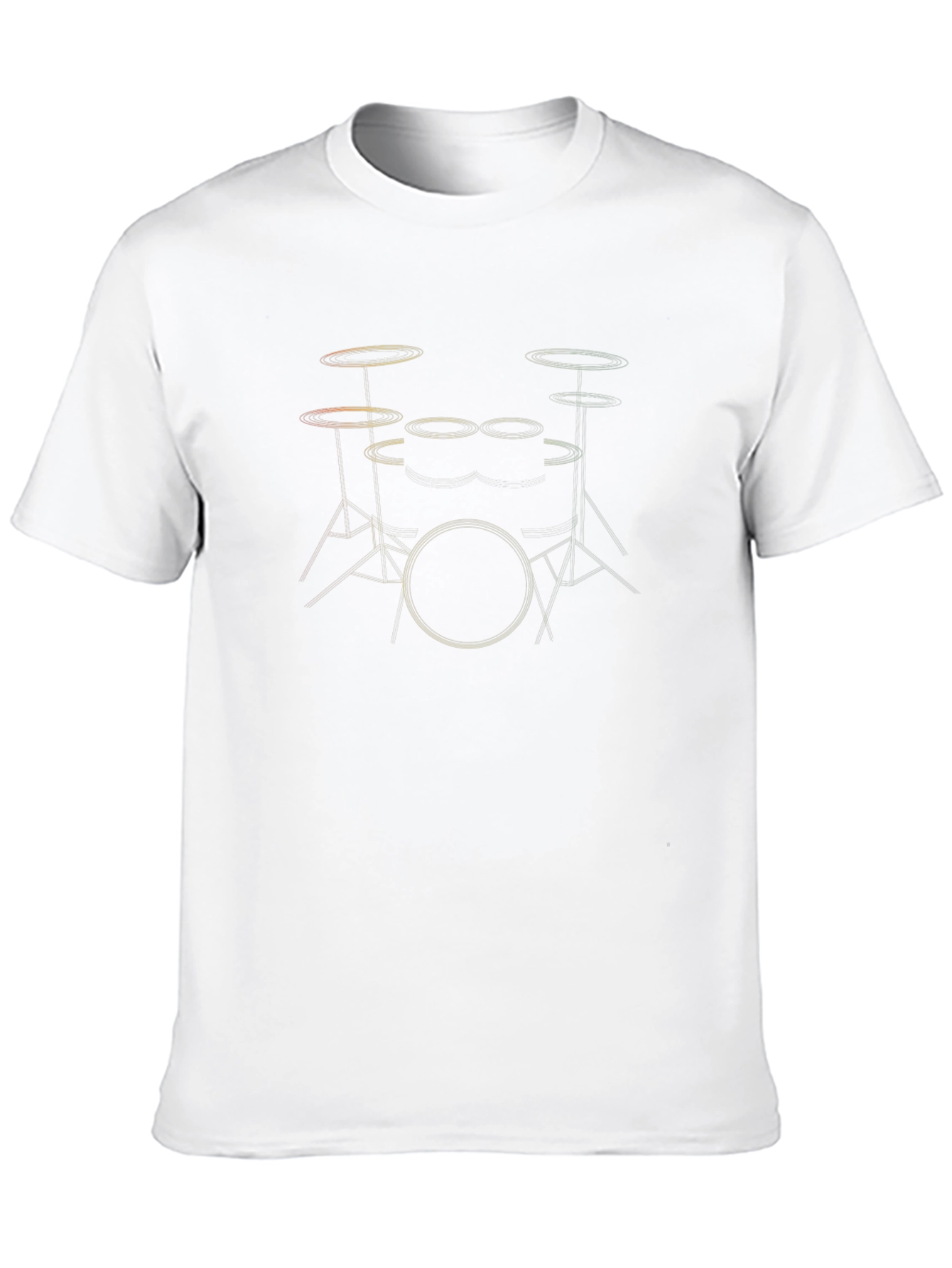 Black Drum Kit Graphic Tee - Music Lover T-Shirt view 10