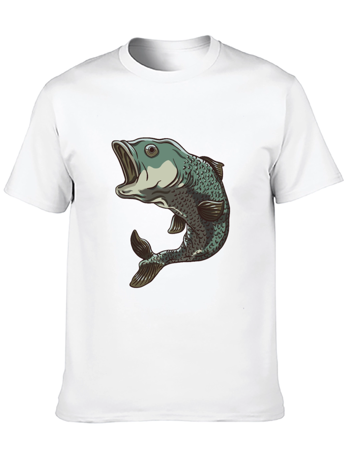 Black Bass Fish Graphic Black T-Shirt - Angler Apparel view 10