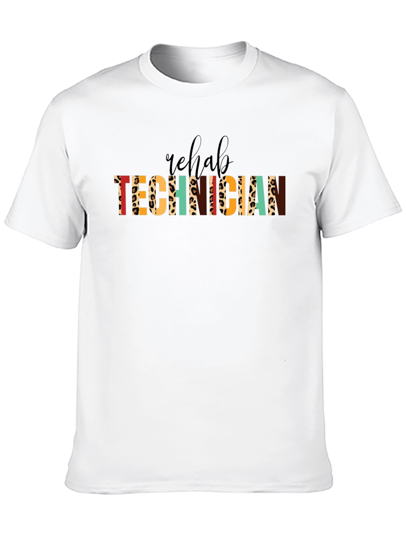Rehab Technician Leopard Print T-Shirt - 10