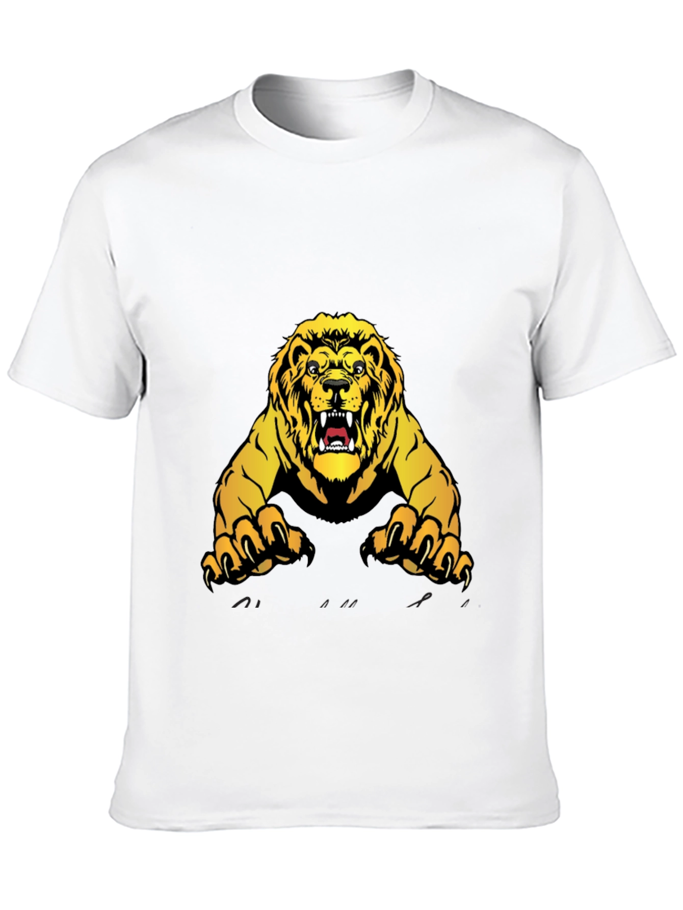 Black Lion Graphic Black T-Shirt - Fierce Style view 10