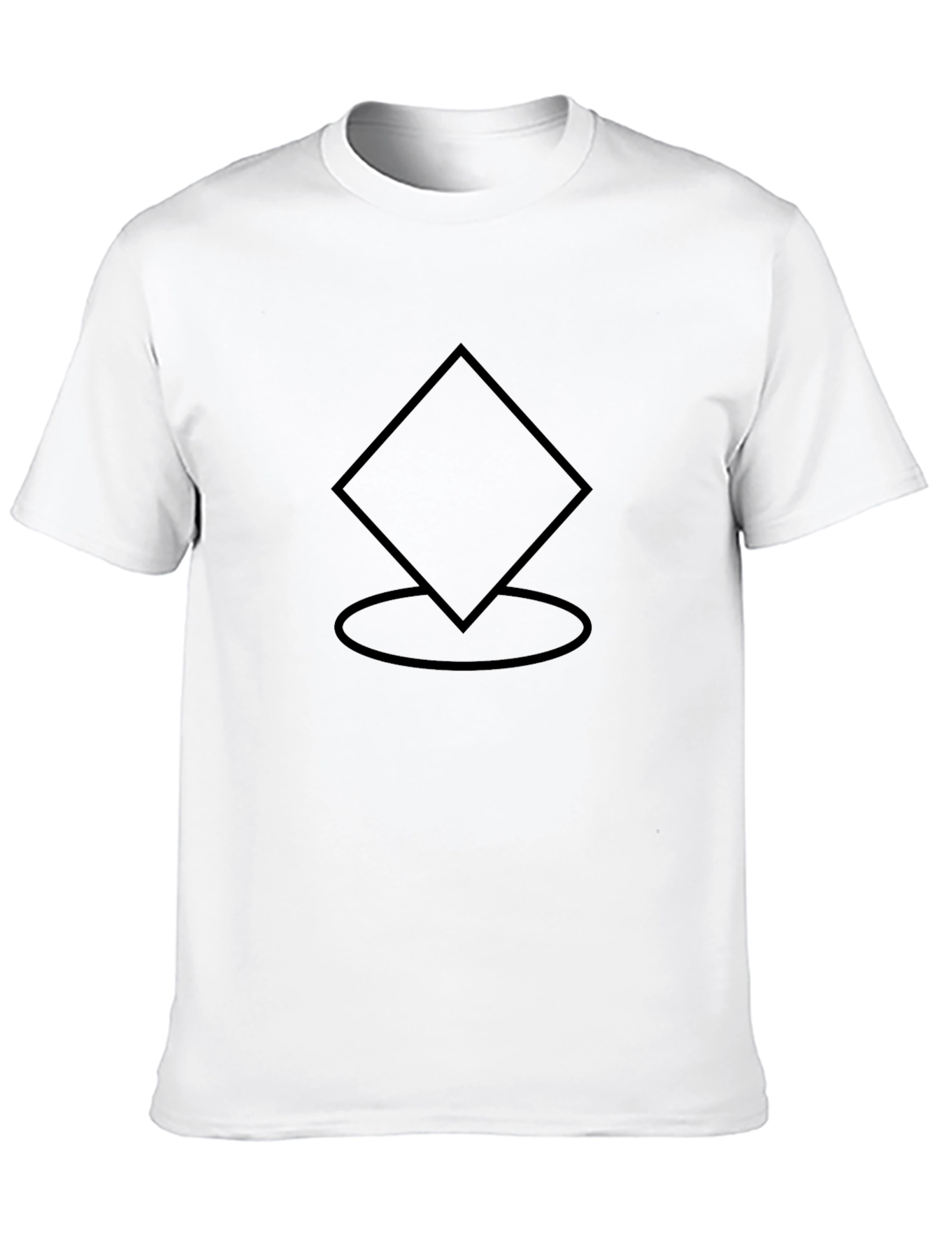 Black Geometric Symbol Black T-Shirt view 10