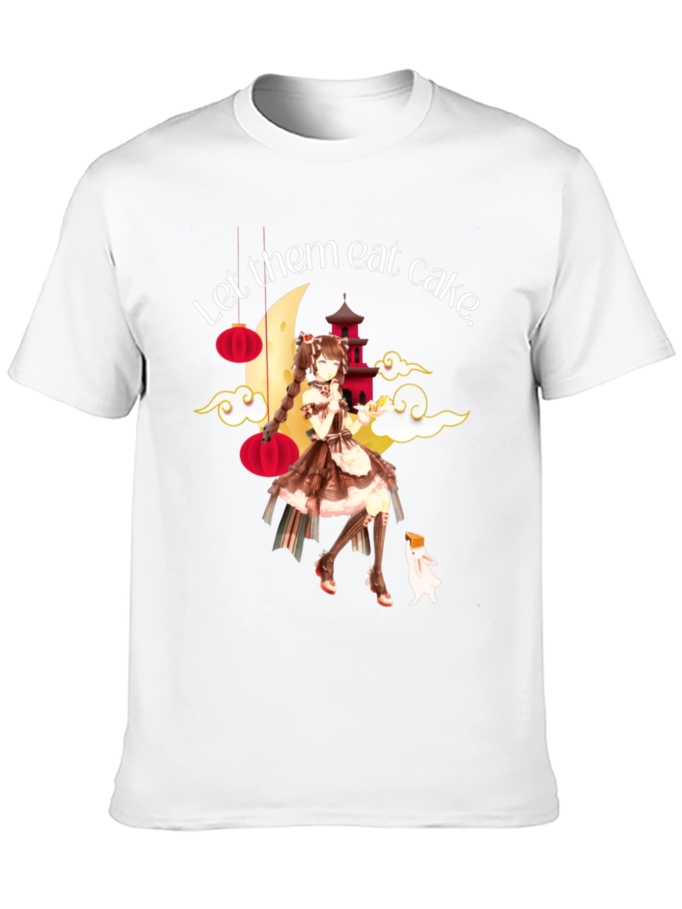 Black Let Them Eat Cake Anime T-Shirt view 10