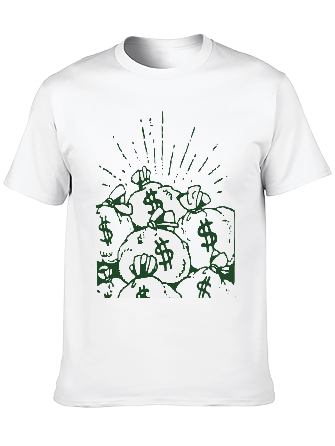 Black Money Bags Graphic Tee - Black Cotton Shirt view 10