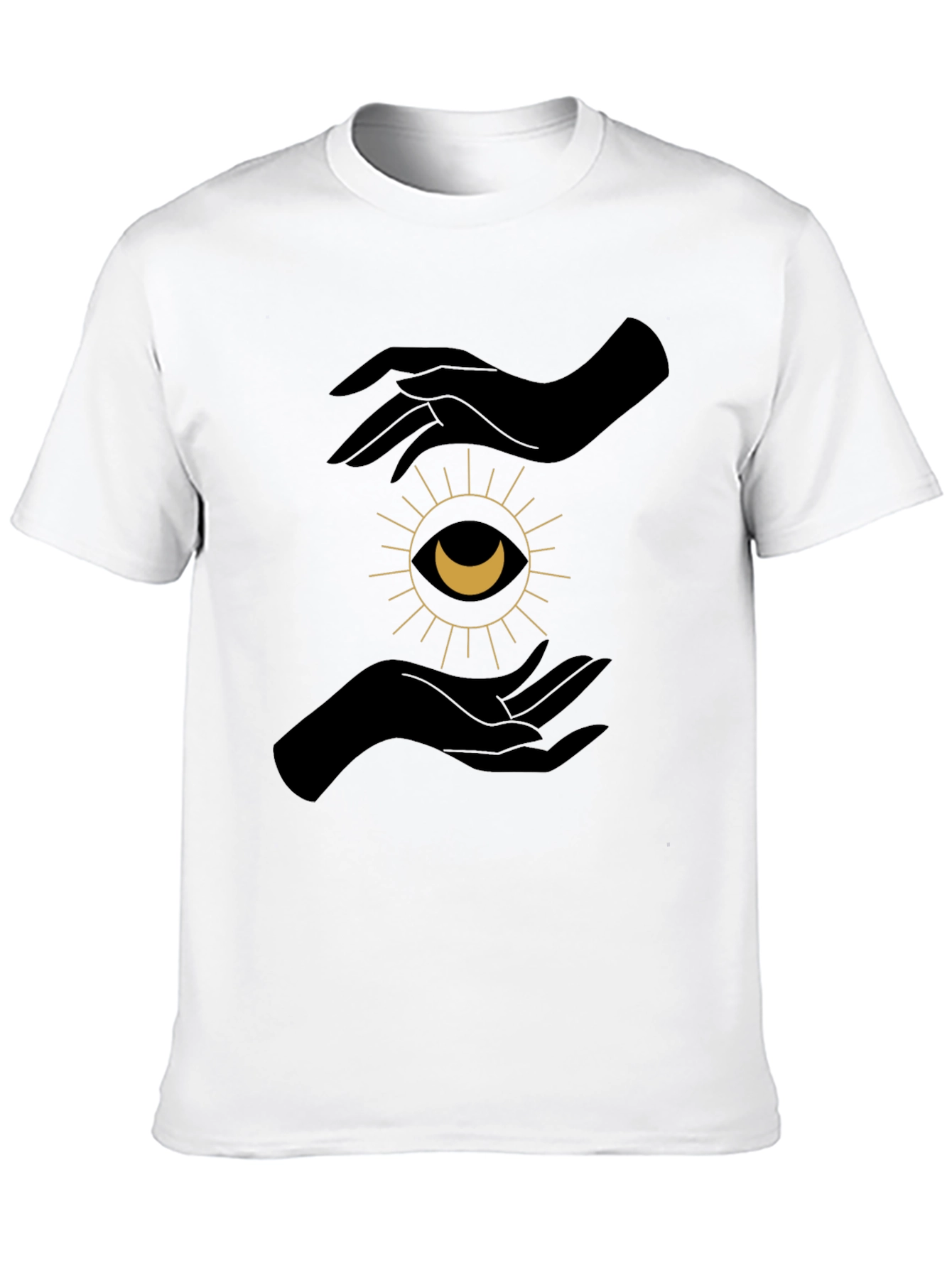 Black Mystic Hands Graphic Tee - Stylish Unisex T-Shirt view 10