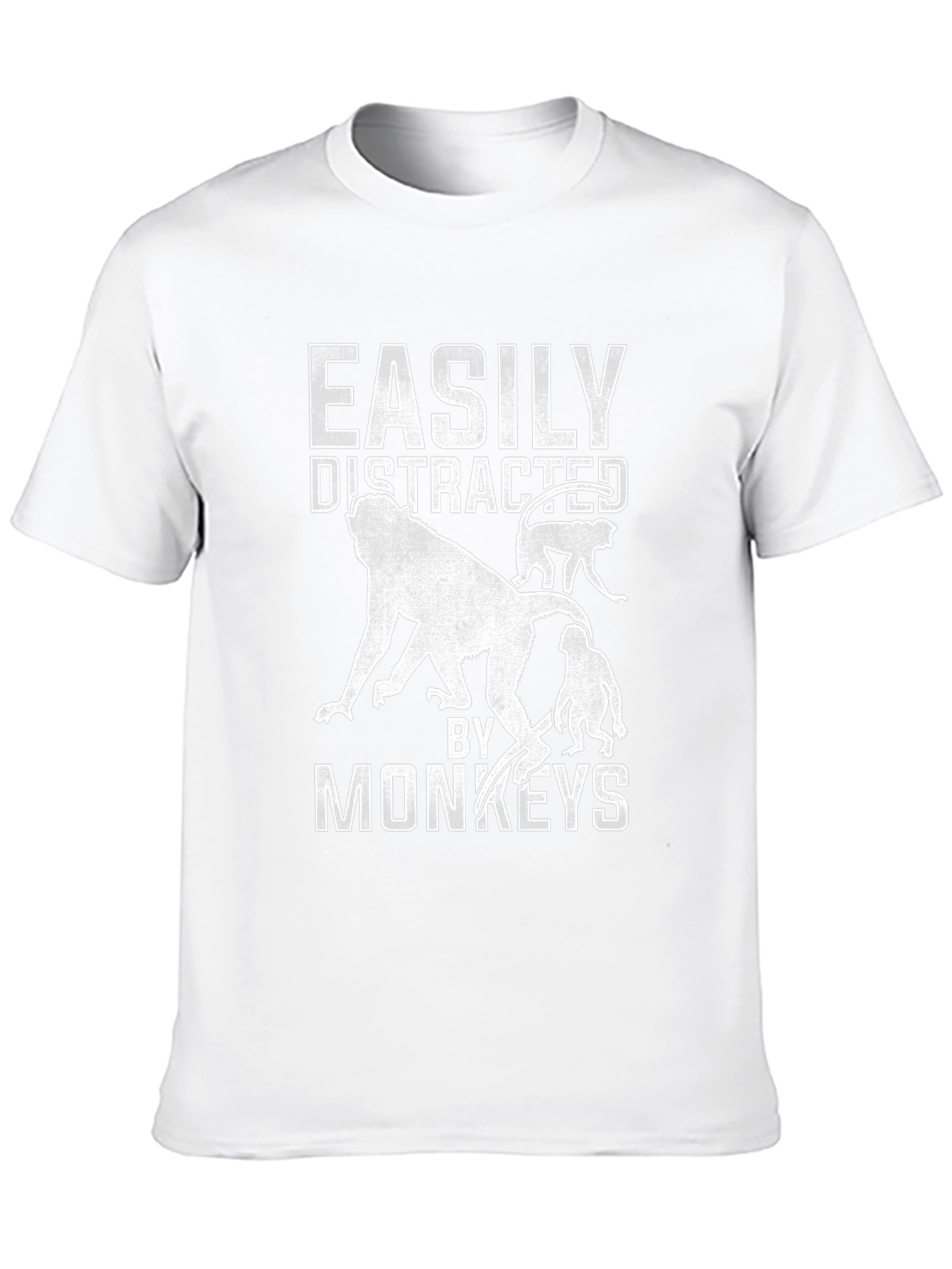 Black Easily Distracted By Monkeys Graphic T-Shirt view 10