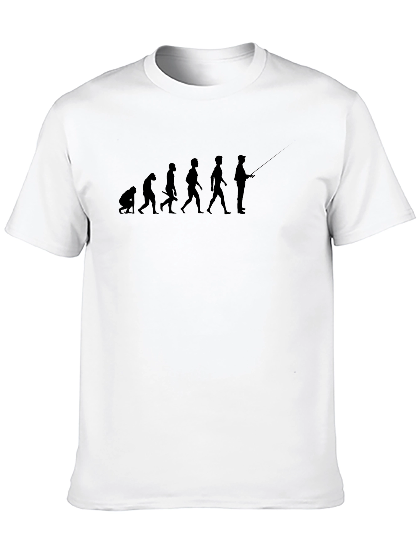 Black Evolution of Fishing T-Shirt: Humor Tee view 10