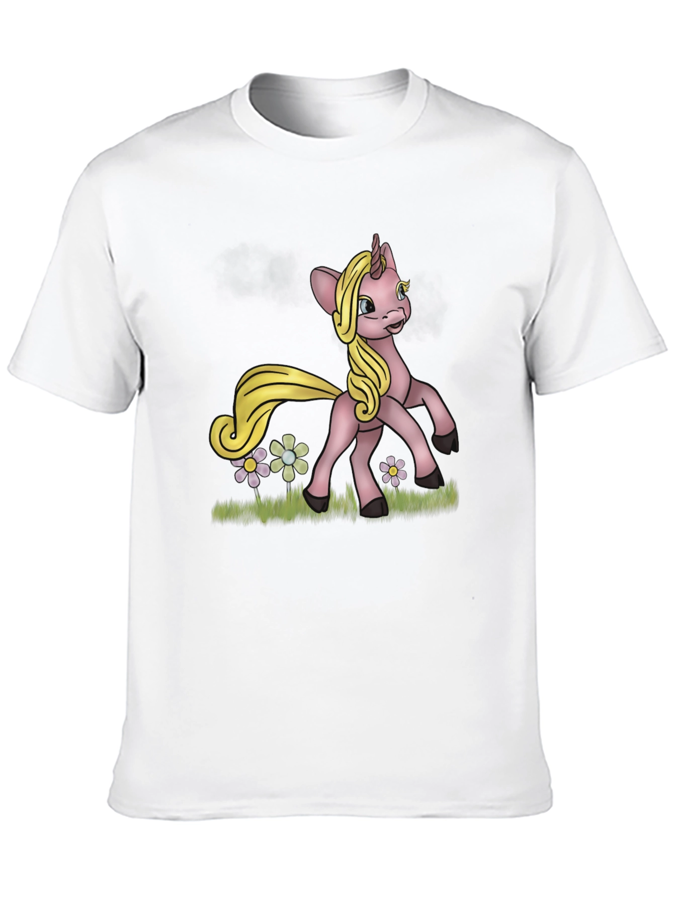 Black Unicorn Graphic T-Shirt - Whimsical Cartoon Design view 10