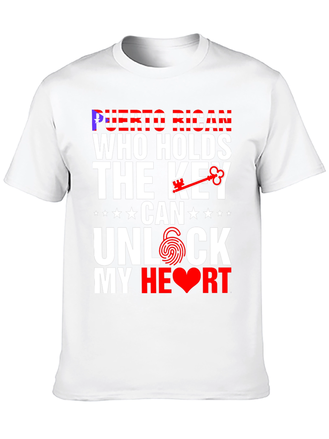 Black Puerto Rican Key to My Heart Graphic T-Shirt view 10