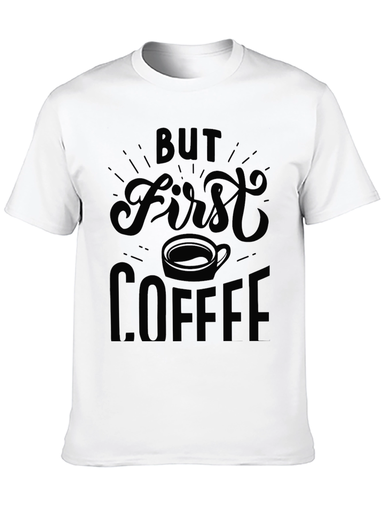 Black But First Coffee Black Graphic Tee view 10