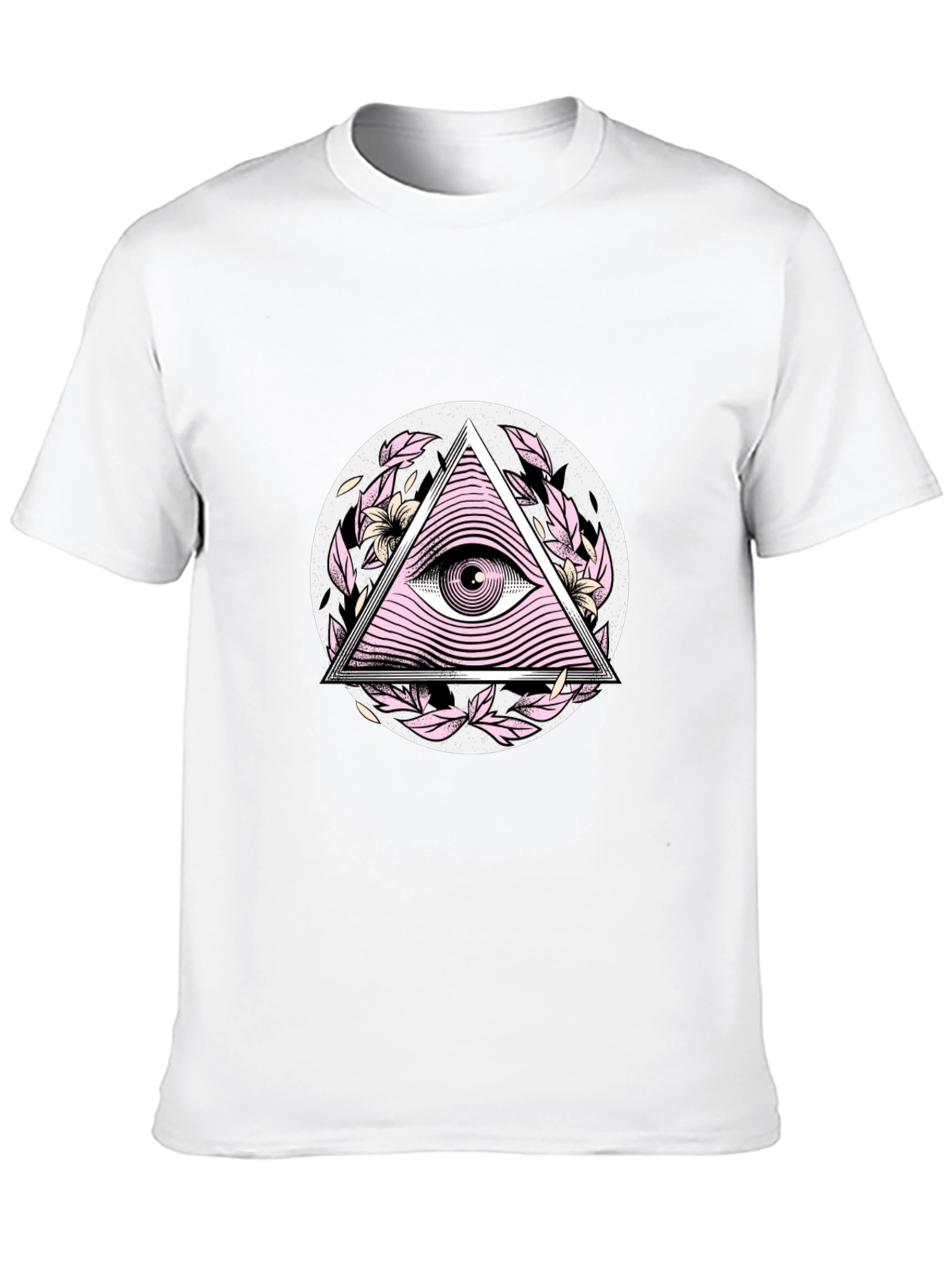 Black All Seeing Eye Graphic Black T-Shirt view 10