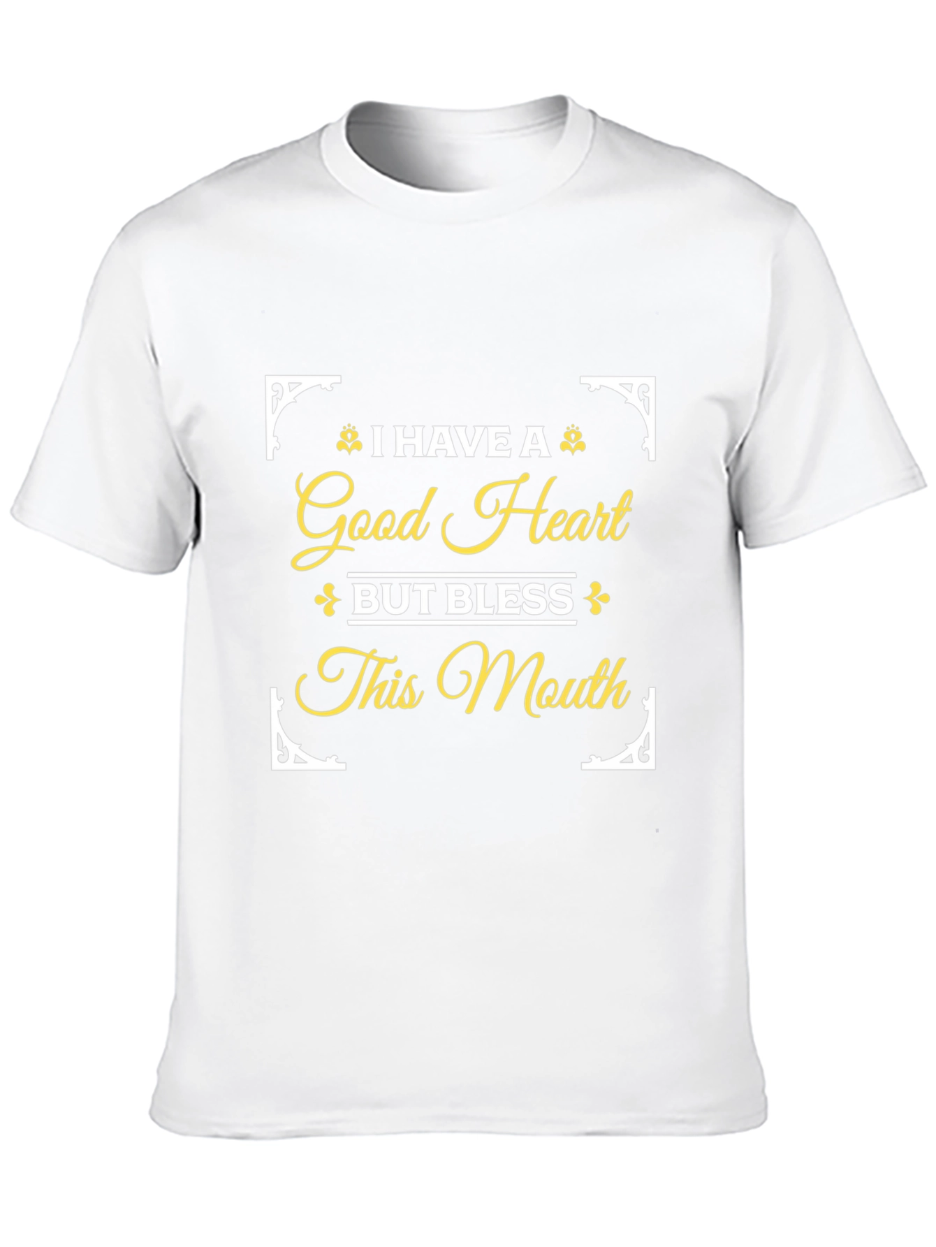 Black Good Heart Funny Graphic T-Shirt view 10