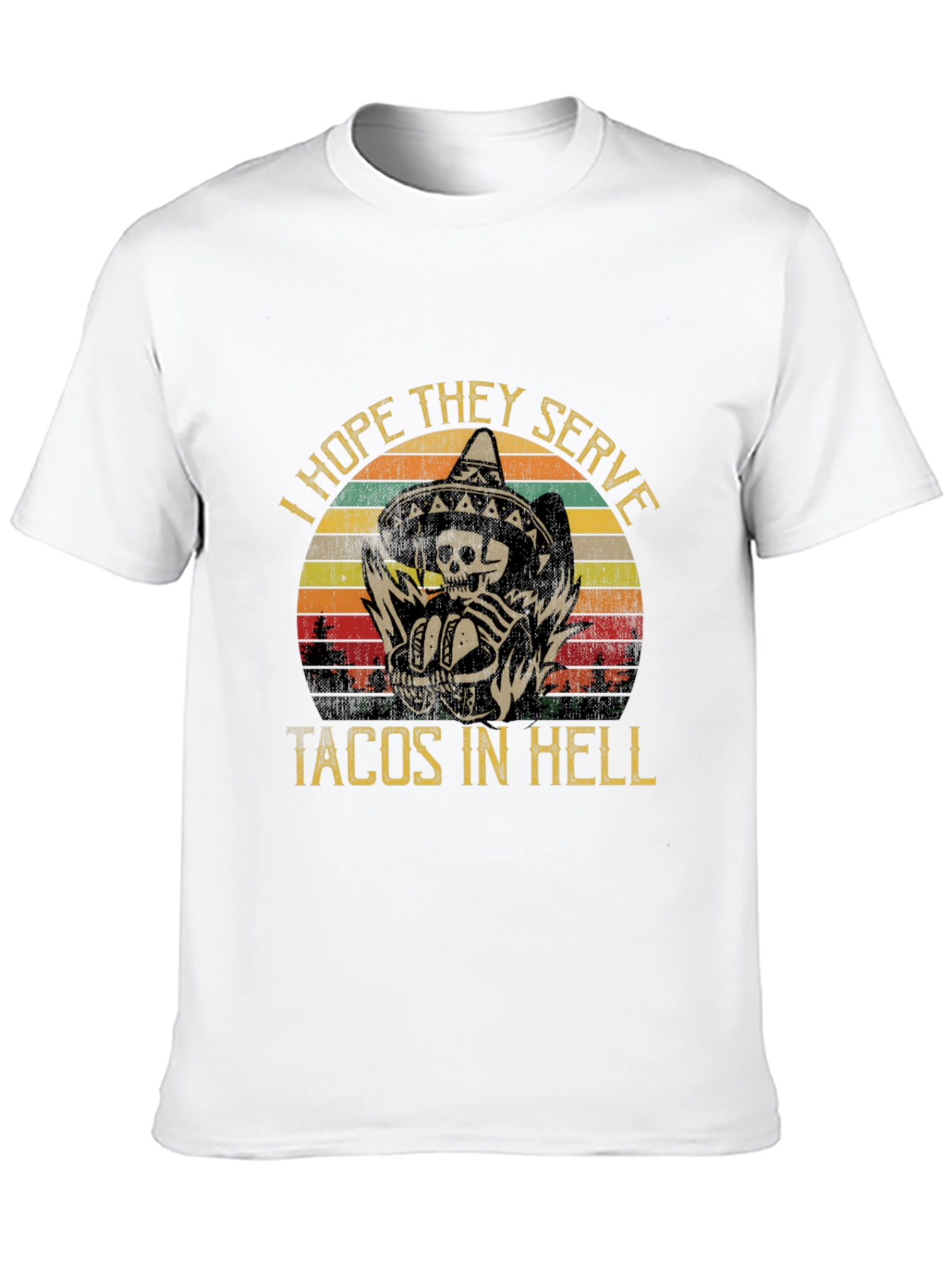Black I Hope They Serve Tacos in Hell Graphic Tee view 10