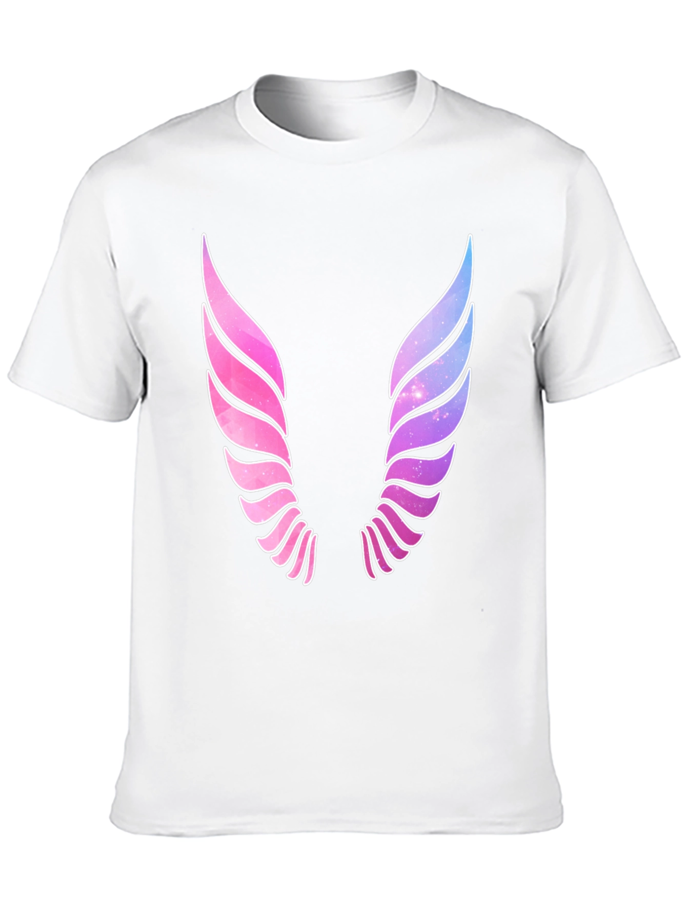 Black Galaxy Wings Graphic Black T-Shirt view 10