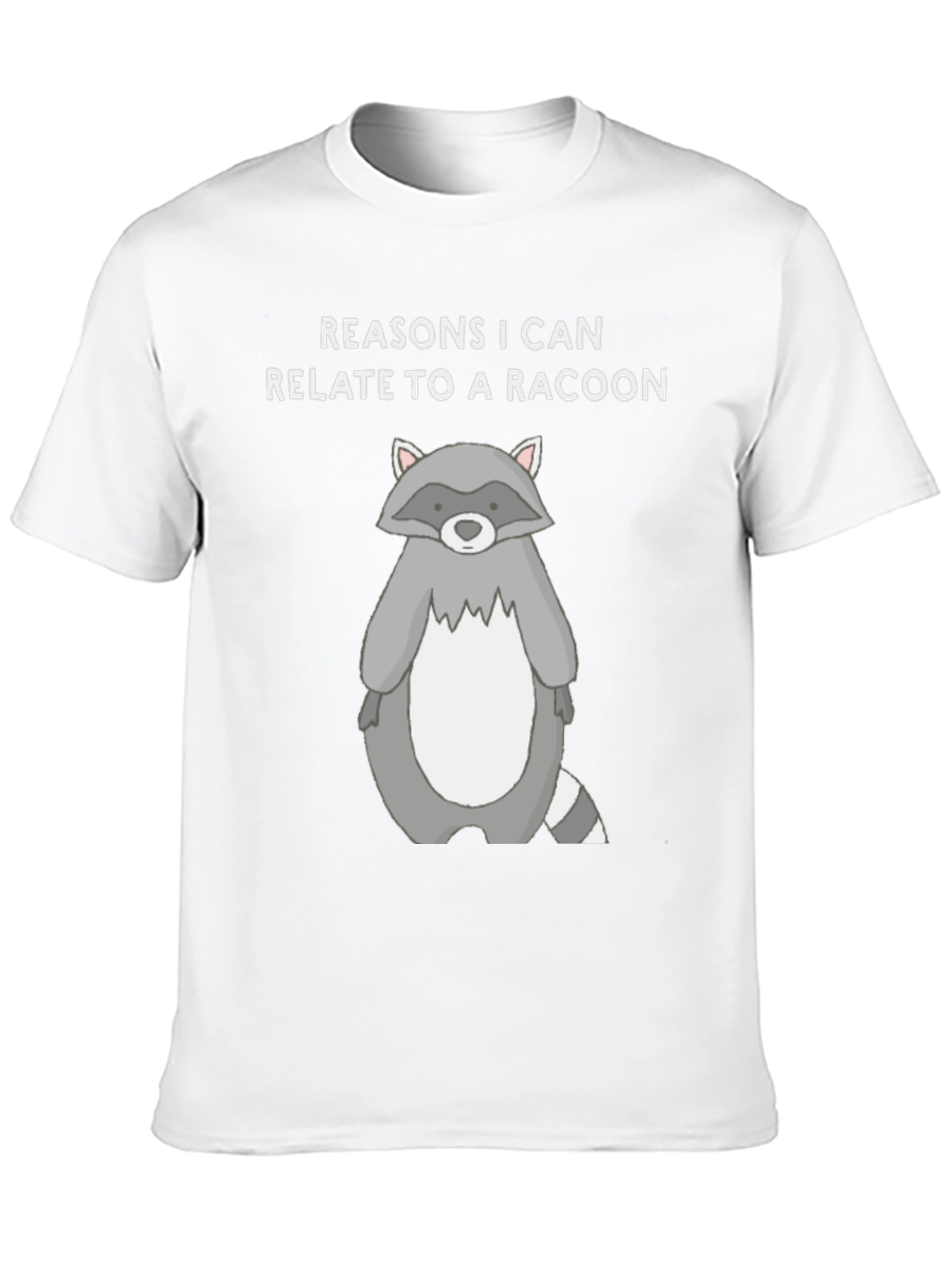 Black Relate to a Racoon Black T-Shirt view 10