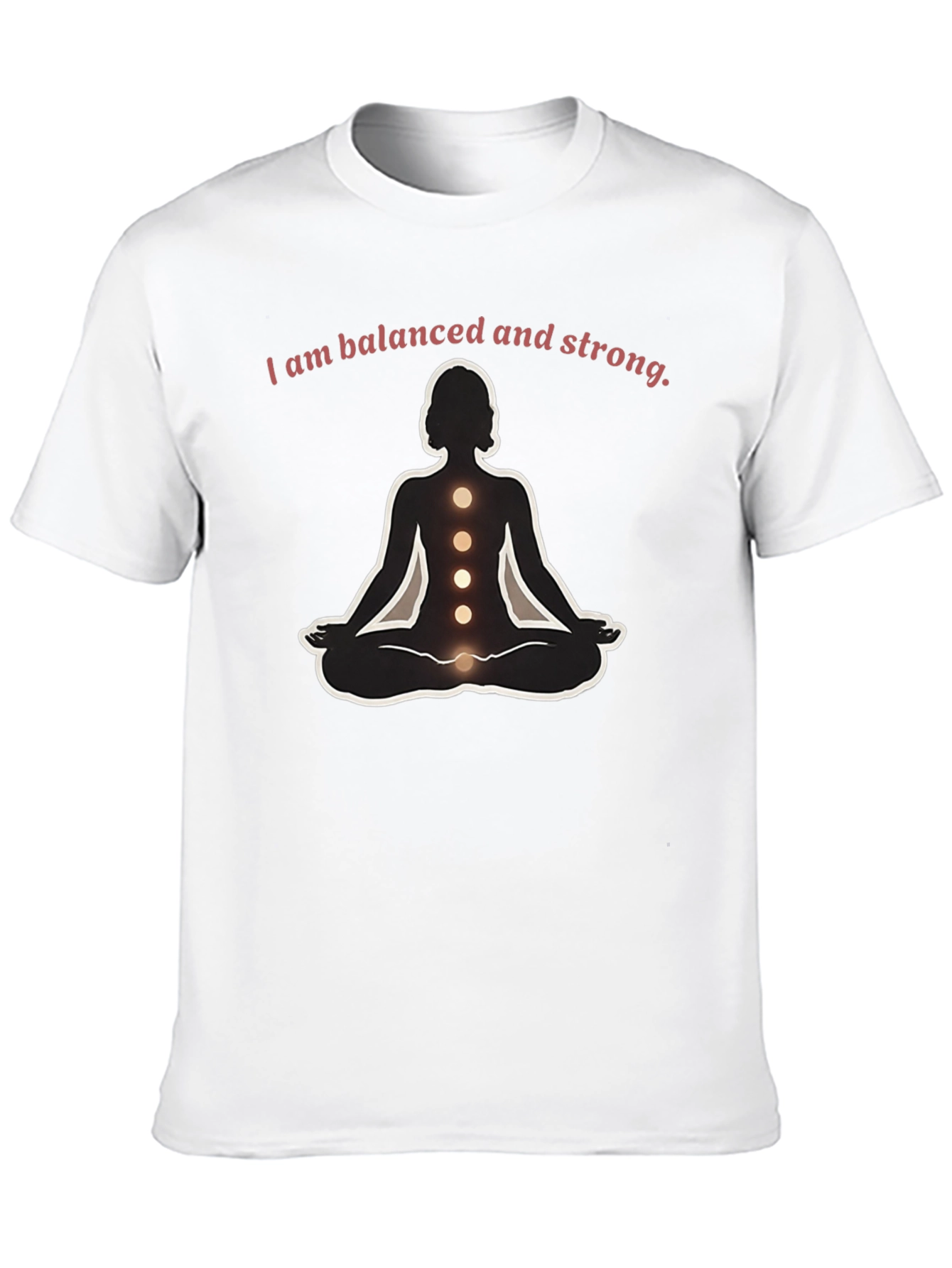 Black Balanced & Strong Yoga Chakra Meditation T-Shirt view 10