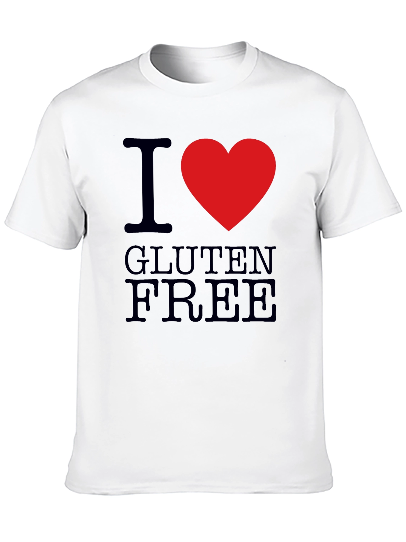 Black I Heart Gluten Free T-Shirt - Mens Black Tee view 10