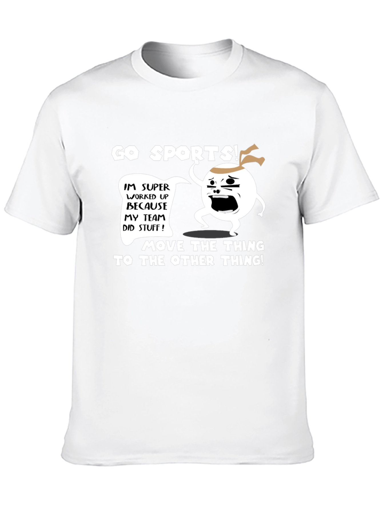 Black Go Sports! T-Shirt - Funny Team Fan Apparel view 10