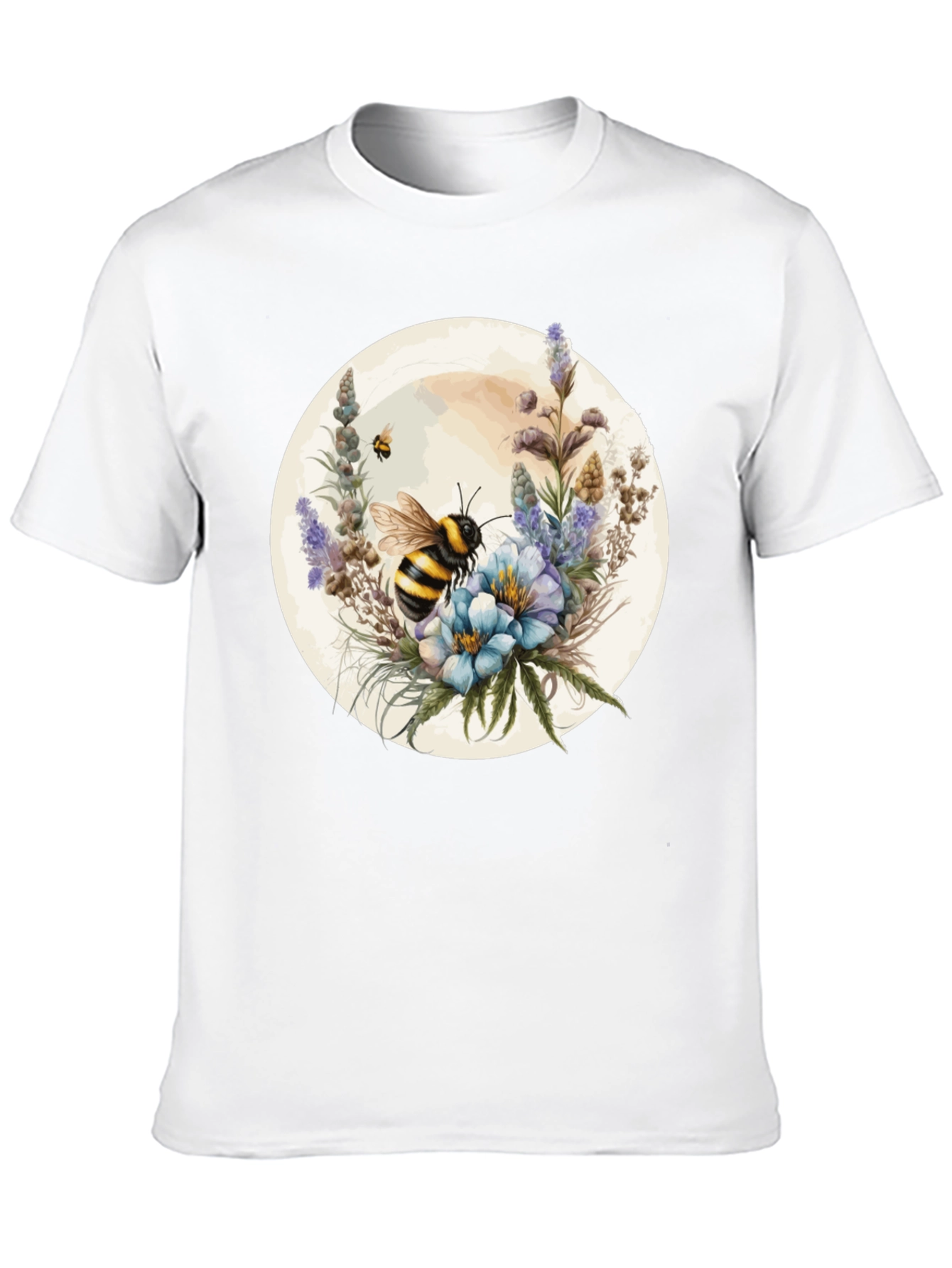Black Bumble Bee Floral T-Shirt view 10
