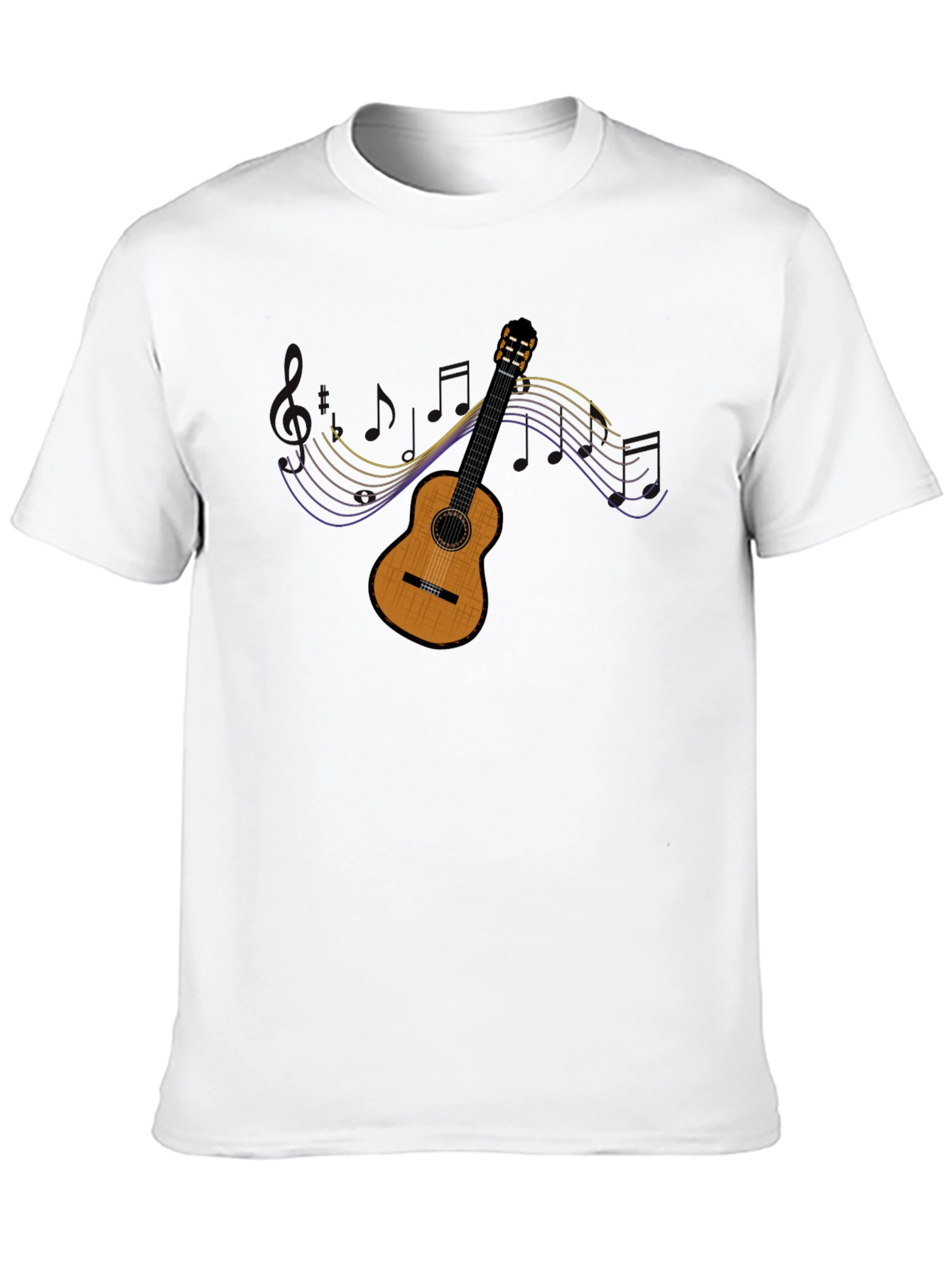 Black Guitar Graphic T-Shirt - Music Lover Tee view 10