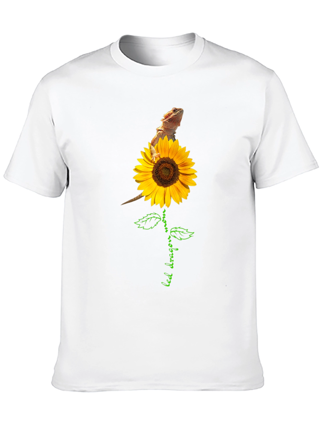 Black Bearded Dragon Sunflower Graphic Tee view 10