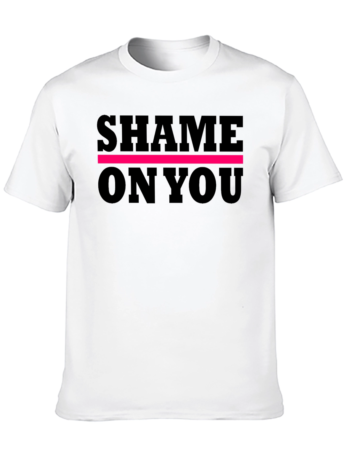 Black Shame On You Graphic Tee - Bold Statement Shirt view 10