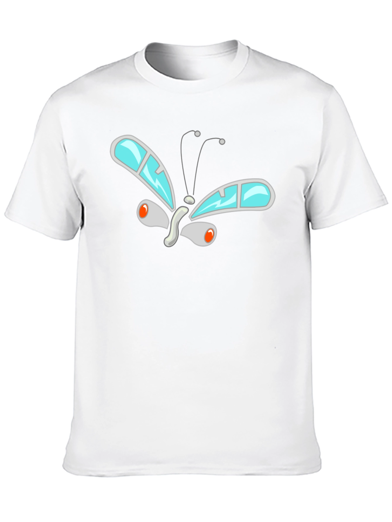 Black Cool Butterfly Graphic Black T-Shirt view 10