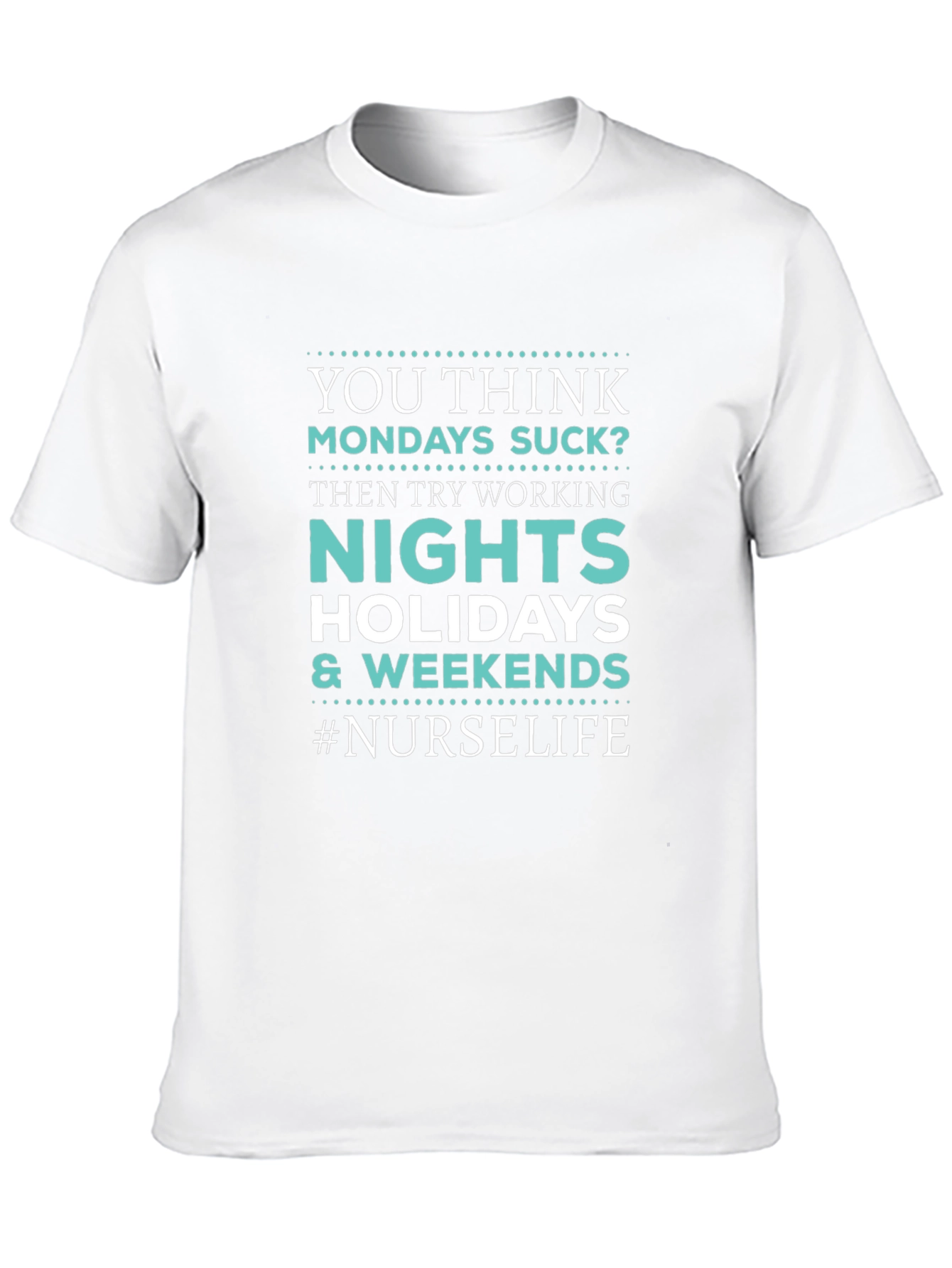 Black Nurse Life Graphic Tee - Nights, Holidays, Weekends view 10