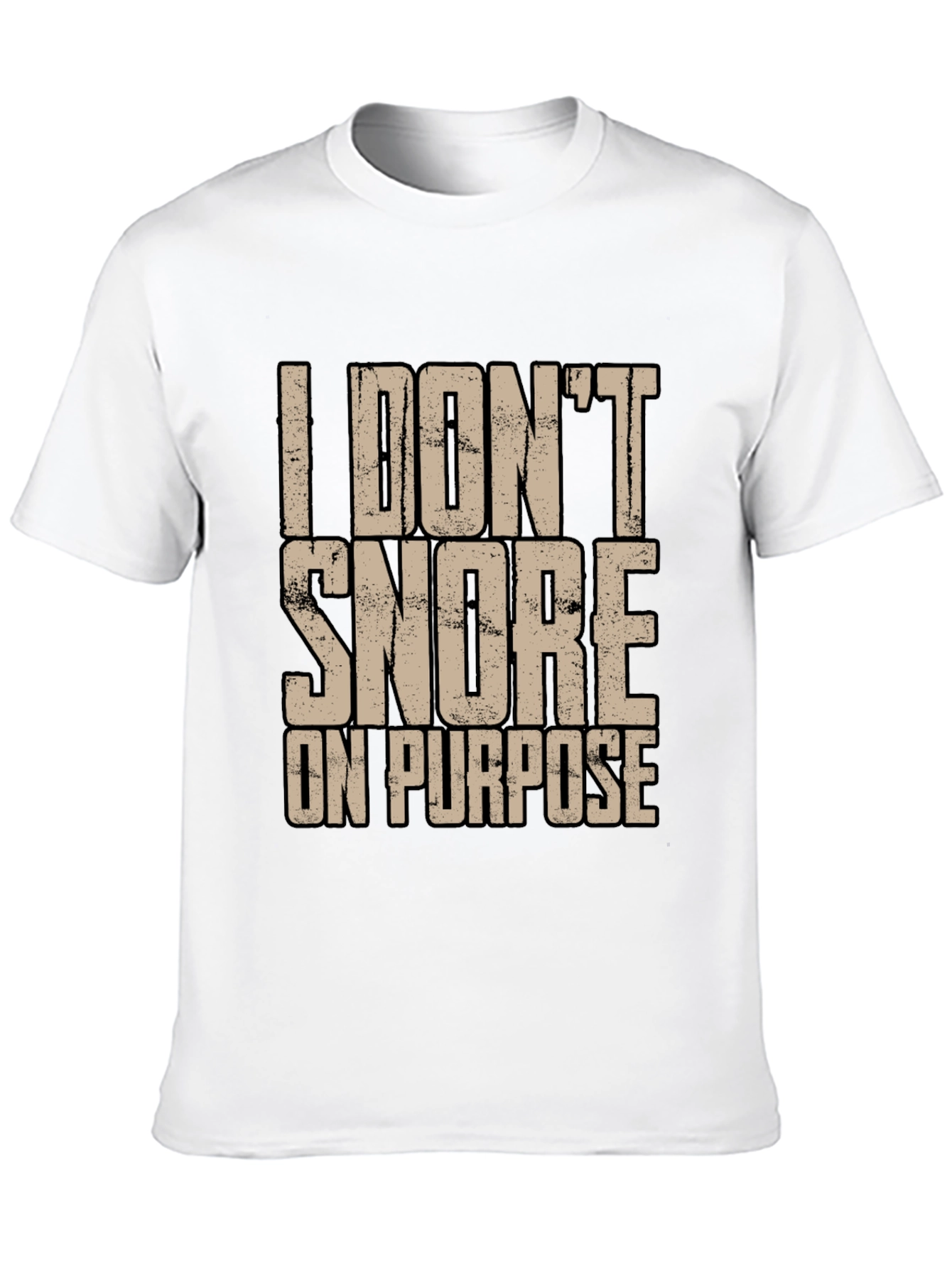 Black I Don't Snore On Purpose Graphic T-Shirt view 10