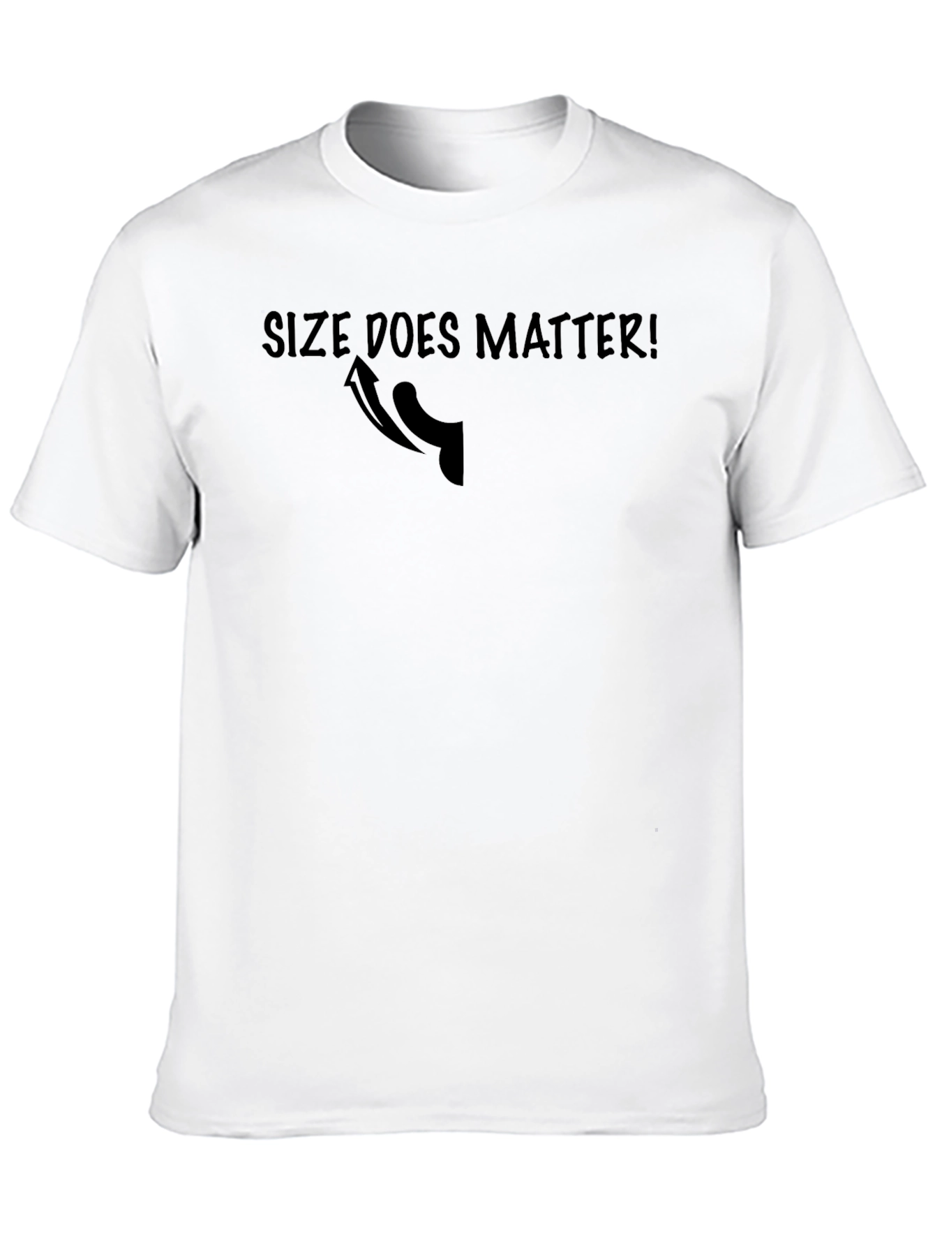 Black Size Does Matter! Humor Graphic T-Shirt view 10