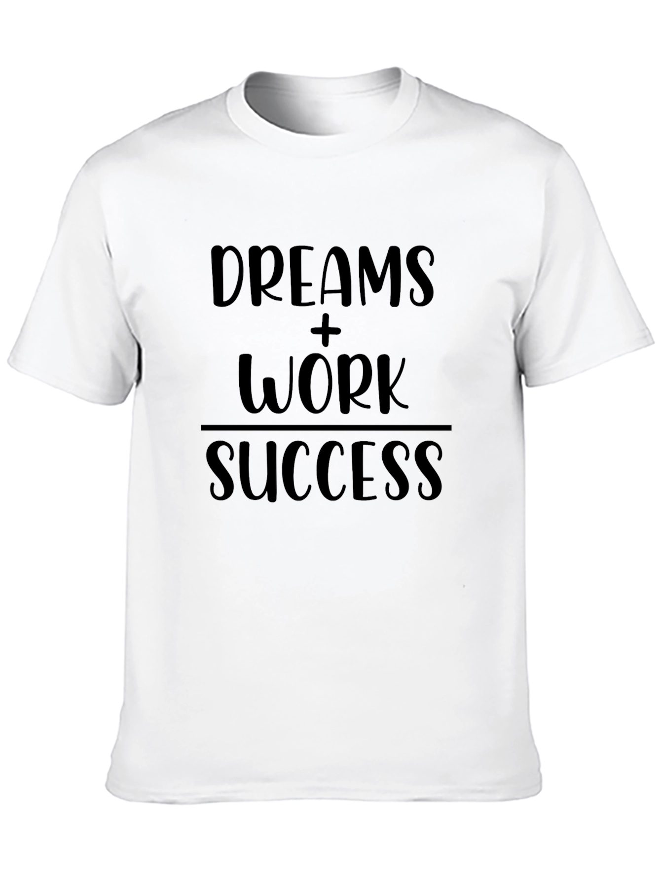 Black Dreams + Work = Success Graphic Tee - Black view 10