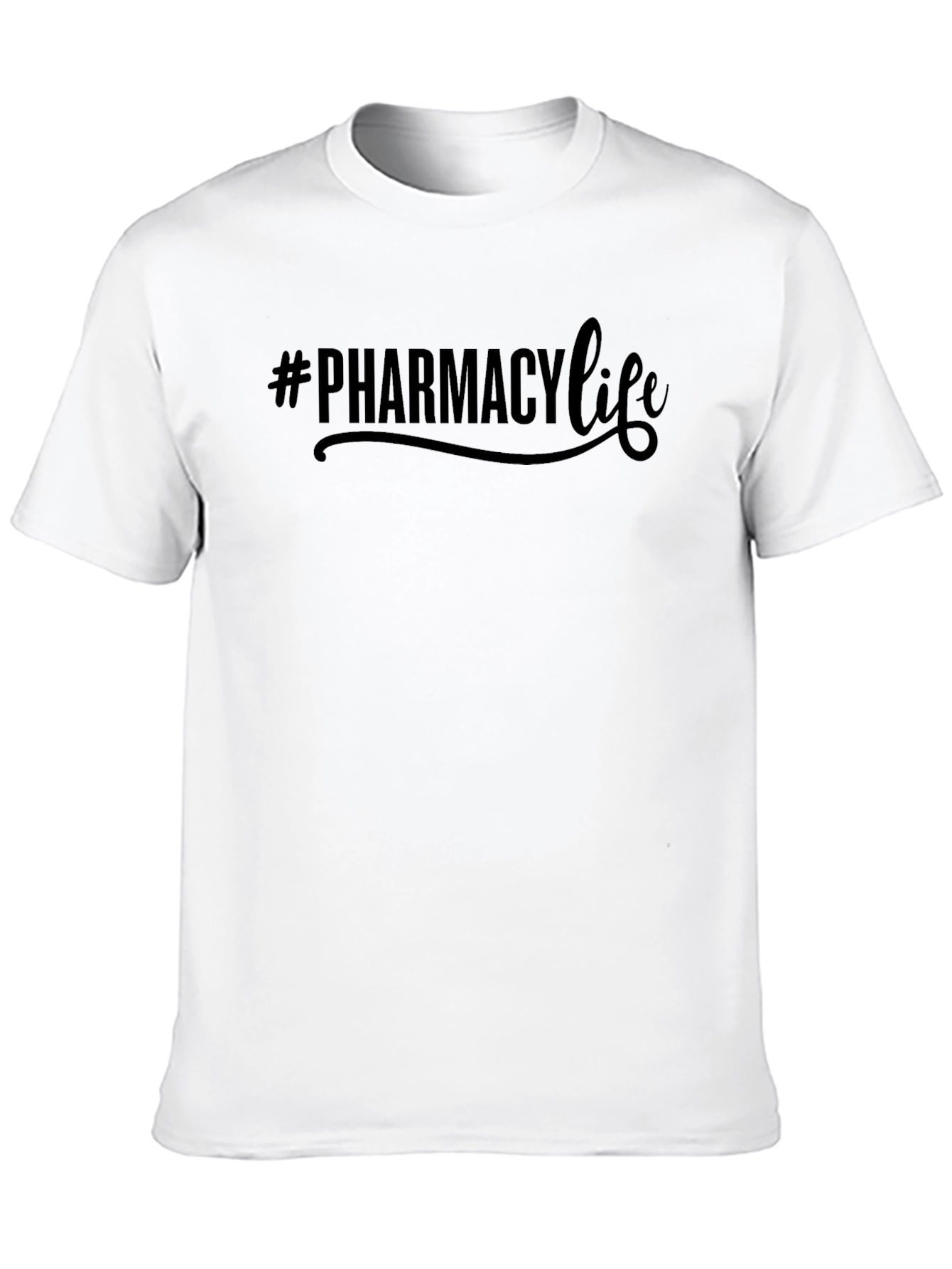 Black Pharmacy Life T-Shirt - Black Crew Neck view 10