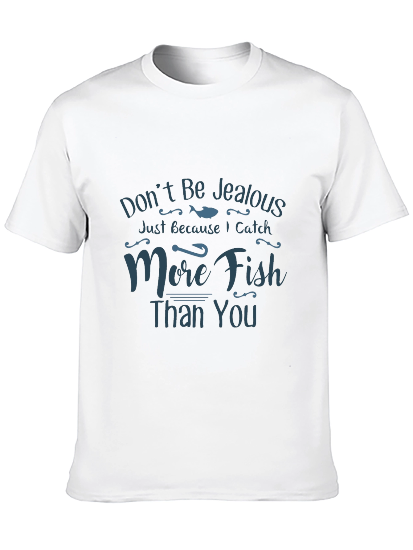 Black Funny Fishing T-Shirt - Don't Be Jealous view 10