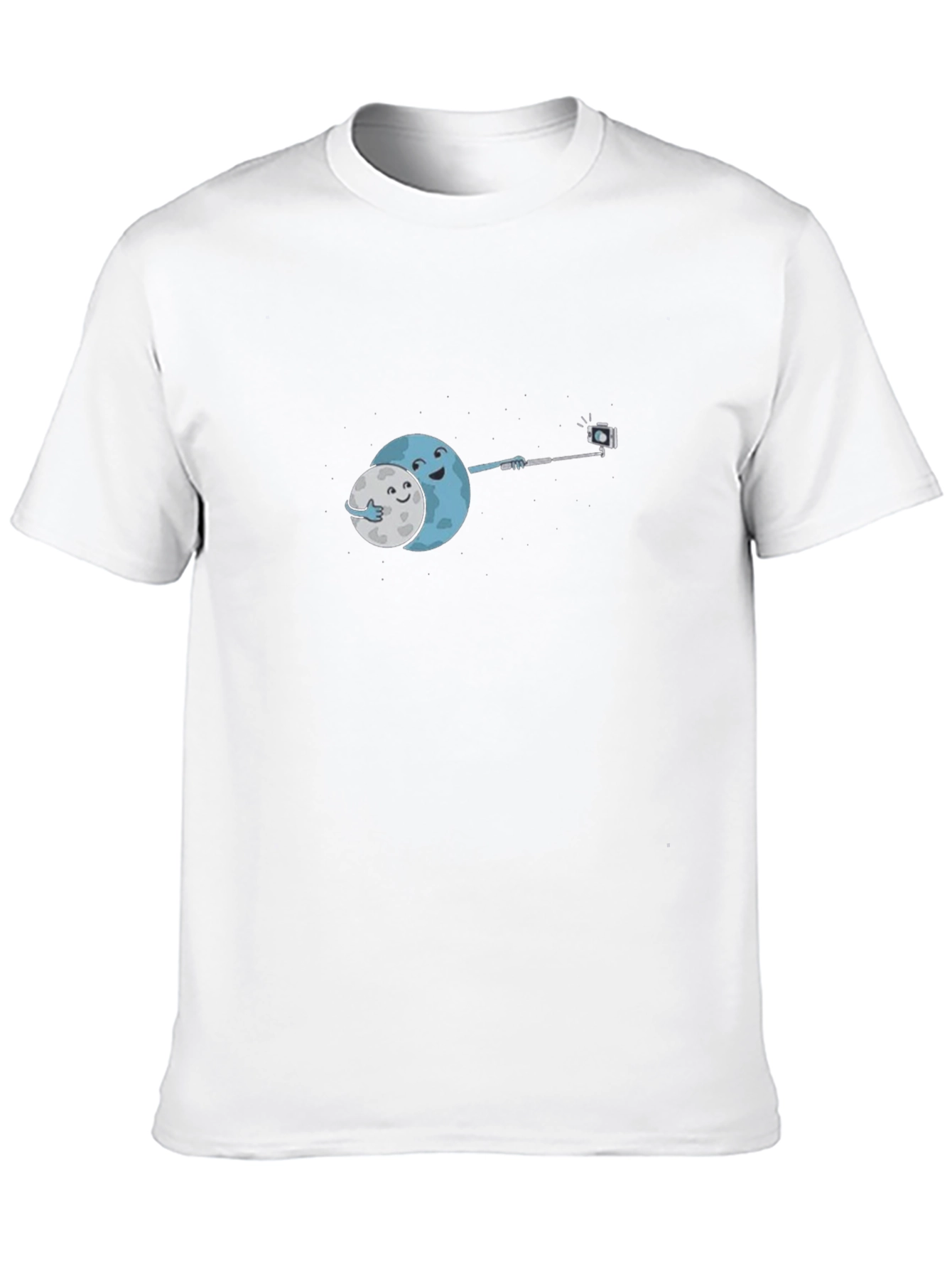 Black Moon Selfie Graphic Tee - Black Cotton Blend view 10