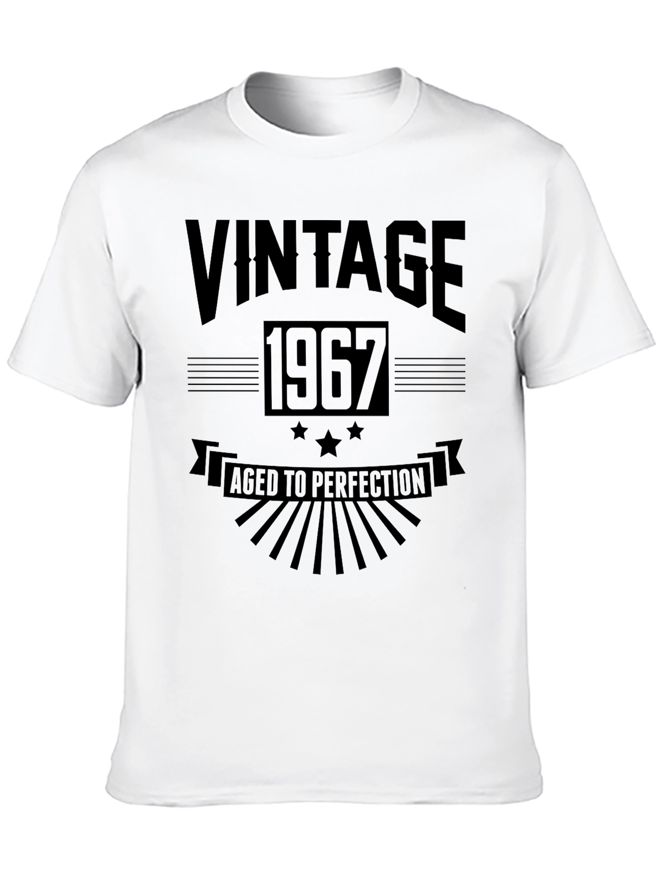 Black Vintage 1967 Aged to Perfection Black T-Shirt view 10