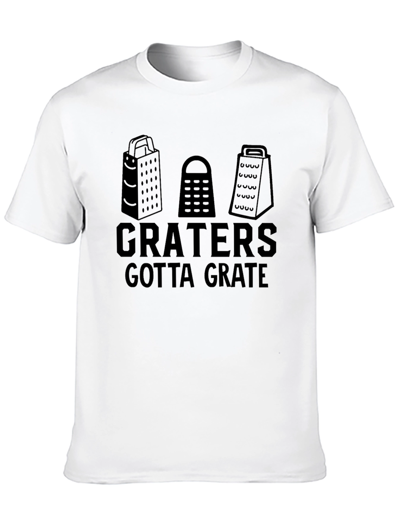 Black Funny Graters Gotta Grate Black T-Shirt view 10