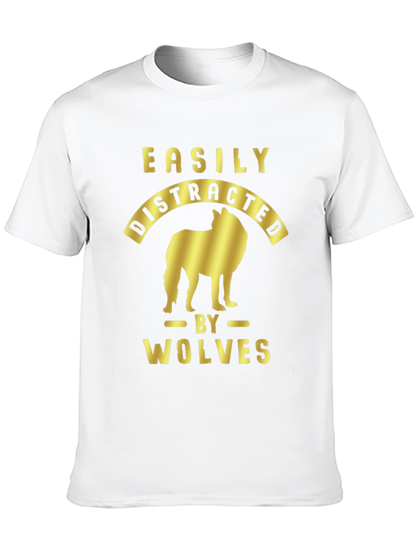 Black Easily Distracted by Wolves Graphic Tee view 10