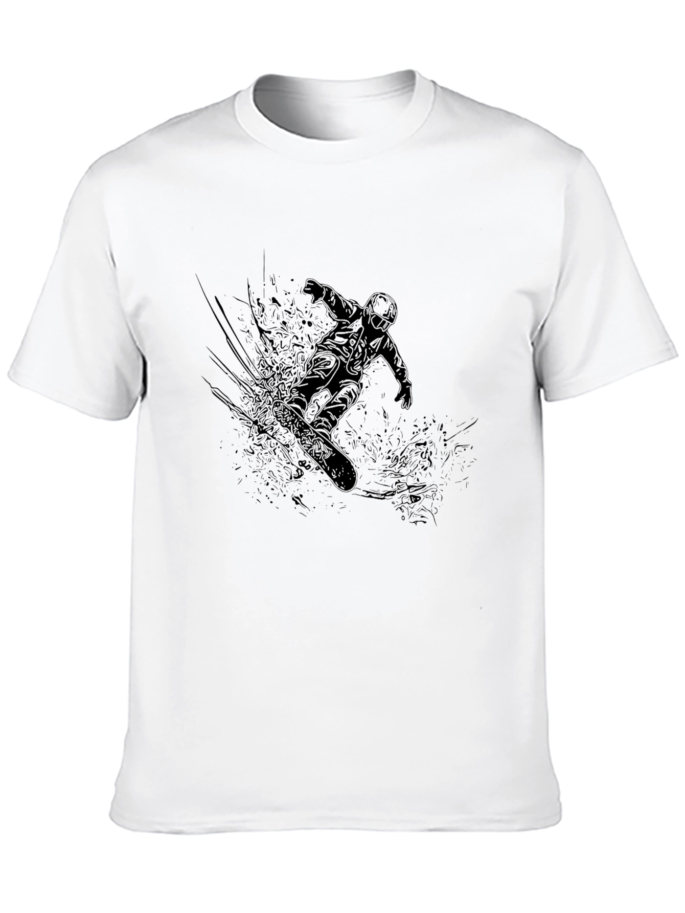 Black Black Snowboarder Graphic Tee view 10