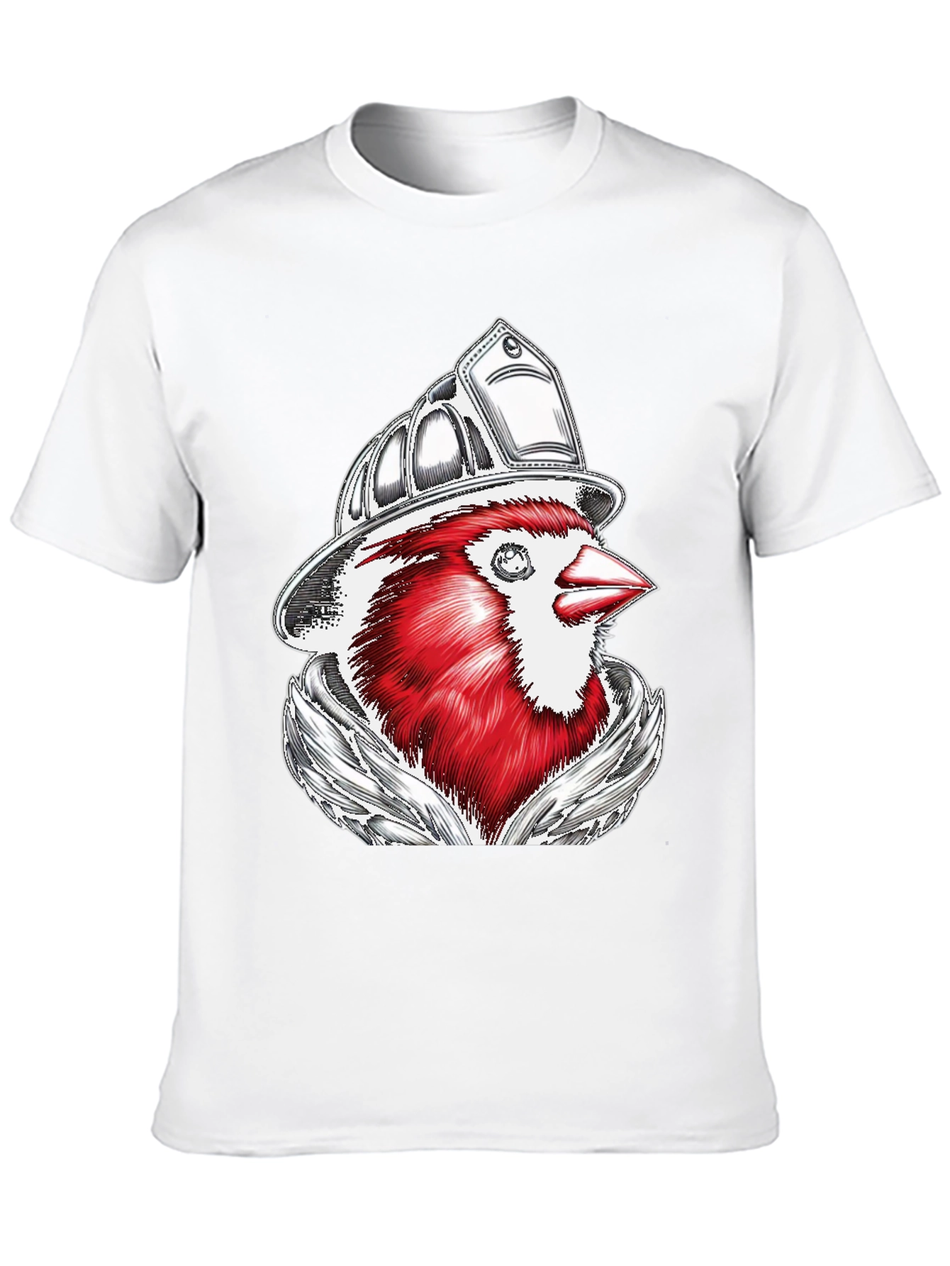 Black Cardinal Firefighter Graphic T-Shirt view 10
