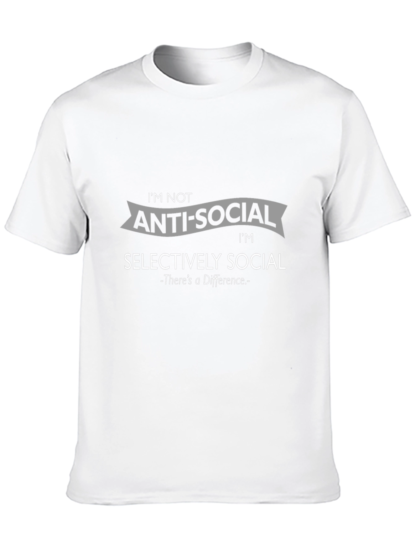 Black I'm Selectively Social Graphic Tee - Funny Introvert Shirt view 10